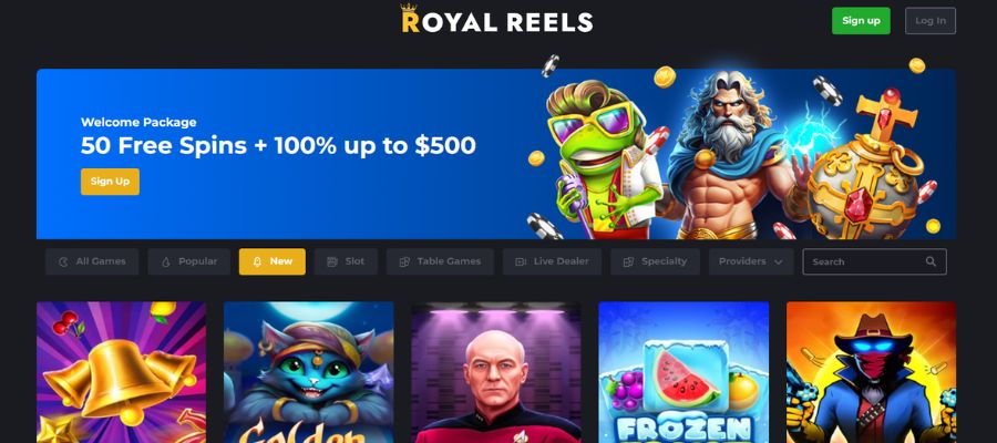 Royal Reels Casino offers a distinct assortment of pokies