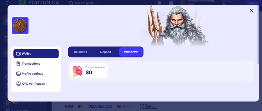 Fortunica Casino with fast payouts